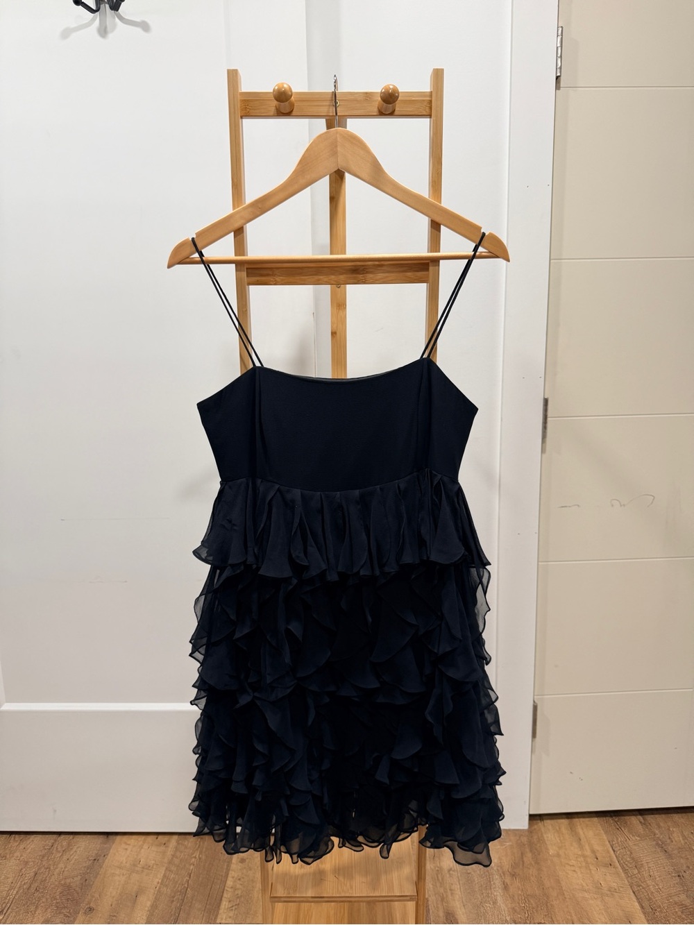 Juicy Couture Black Ruffle Mini Dress Like New